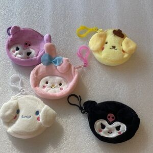 Cute Animal Face Coin Pouches - Set of 5 NIP